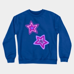 Purple Stars Crewneck Sweatshirt